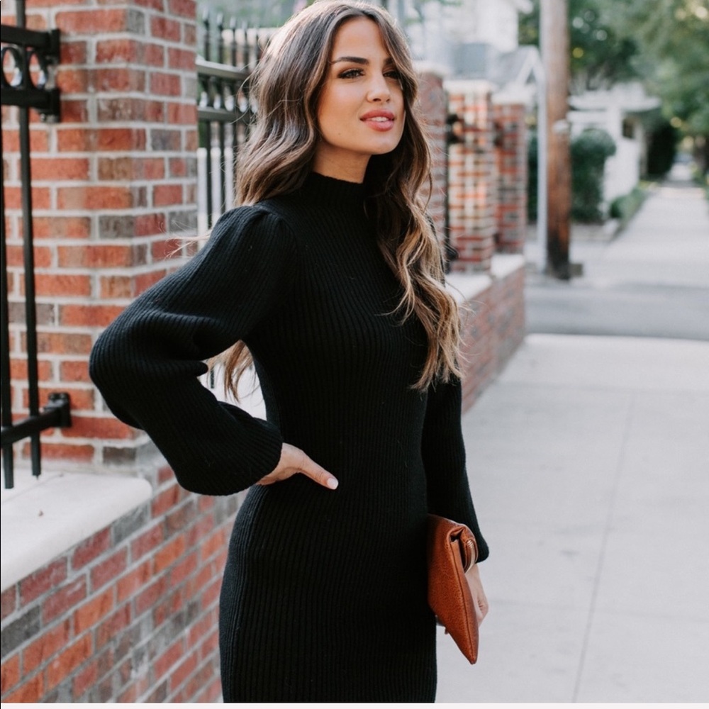 December To Remember Mock Neck Sweater Dress Vici - Picture 4 of 6